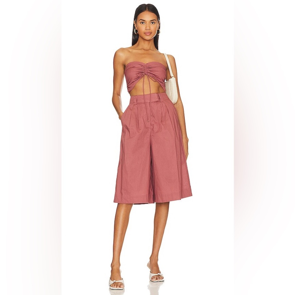 Free People Minnie Top and Shorts Set in Cinnamon Brown